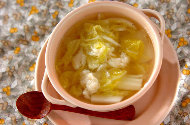 ホタテと白菜のスープ
