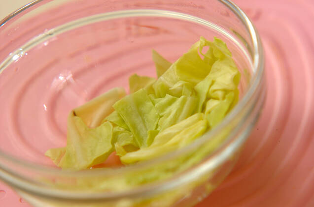 キャベツの岩のり和えの作り方の手順2