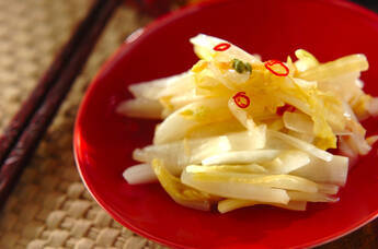 辣白菜(ラーパーツァイ)風 白菜のピリ辛甘酢炒め