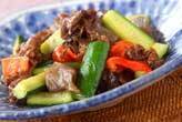キュウリと牛肉の炒め物