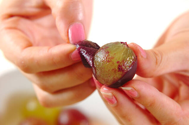 巨峰プチアイスの作り方の手順1