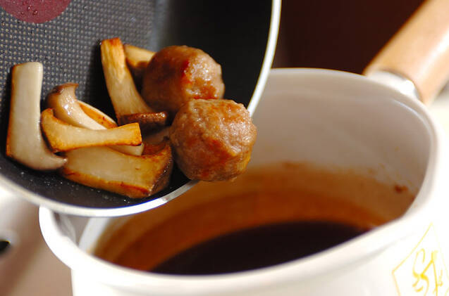 つくねの照り焼きの作り方の手順3