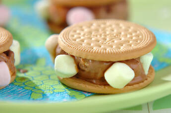 スモア風チョコアイスサンド