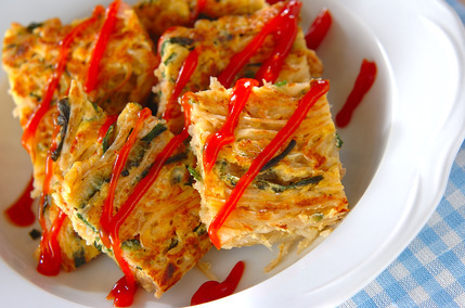 ゴーヤ素麺オムレツ