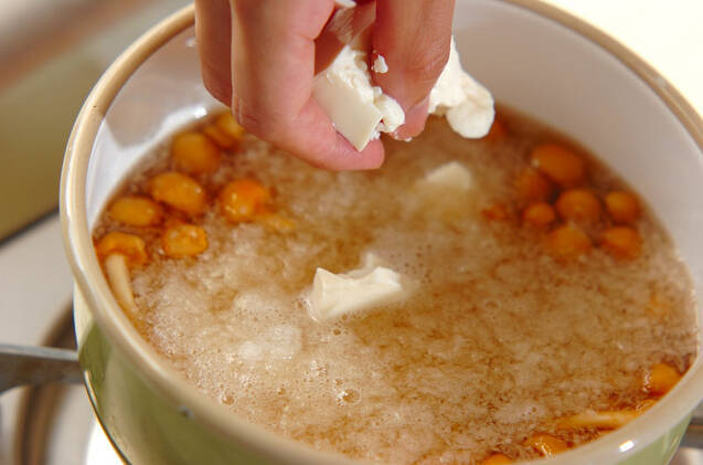 豆腐とナメコのおろし汁の作り方の手順3