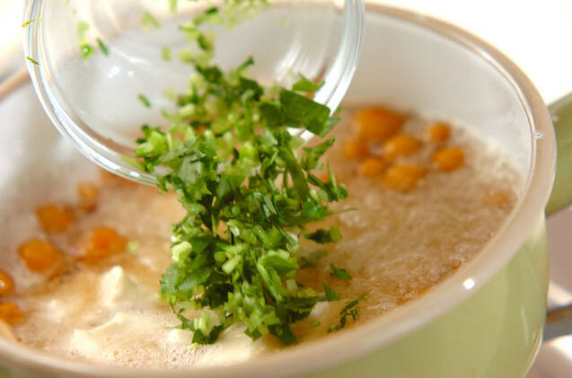 豆腐とナメコのおろし汁の作り方の手順4