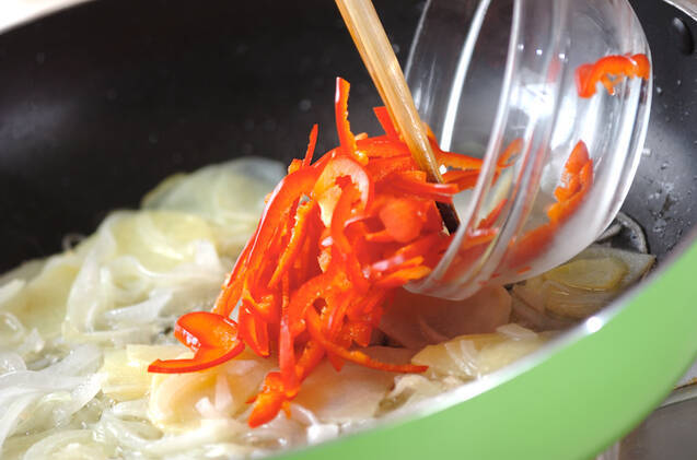 ソラ豆のオムレツの作り方の手順6