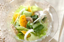 レタスとハッサクのサラダ