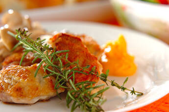 卵黄ソースがけチキンソテー