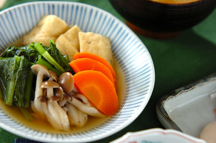 青菜と油揚げのサッと煮