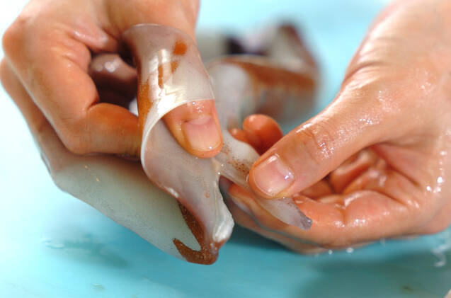 イカのガーリックマヨ炒めの作り方の手順1