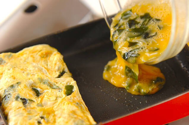 おジャコ入り卵焼きの作り方の手順4