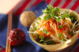 ワカメと大根サラダ　キムチドレッシング