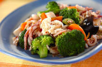 イカと卵白の塩炒め