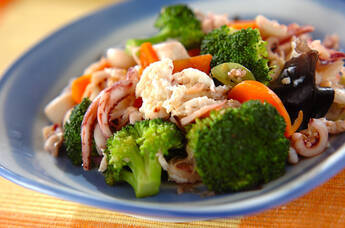 イカと卵白の塩炒め