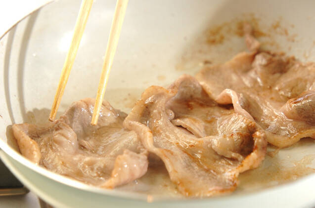 豚肉と板コンニャクのショウガ焼きの作り方の手順7