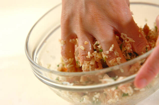 ヘルシーおから餃子の作り方の手順2