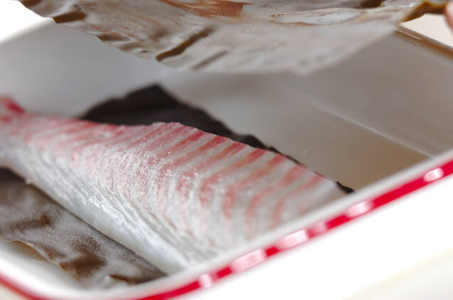 昆布〆鯛のカルパッチョの作り方の手順5