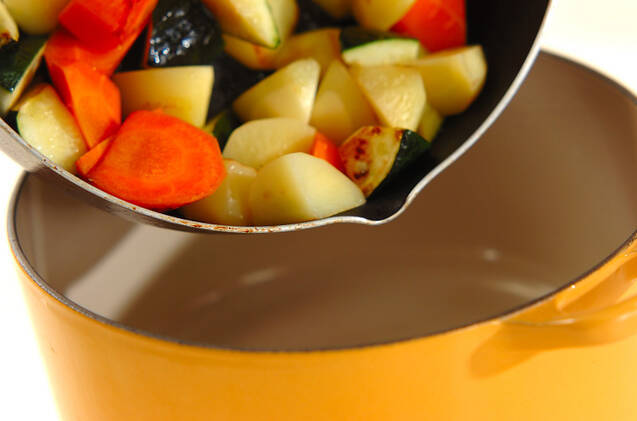 豚チーズ入りカレーライスの作り方の手順6