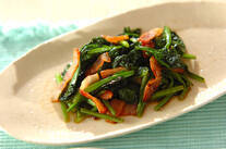 ホウレン草のバターしょうゆ炒め