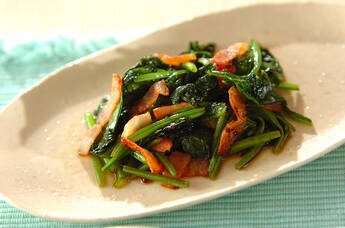 ホウレン草のバターしょうゆ炒め