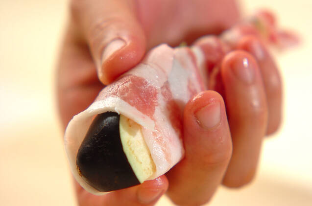 ナスと大葉の豚肉巻きの作り方の手順2