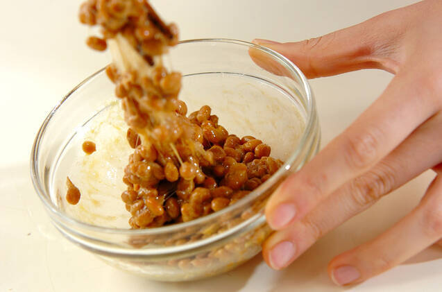 納豆キムチチヂミの作り方の手順1