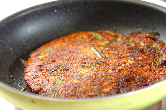 納豆キムチチヂミの作り方の手順6