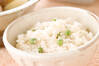 エンドウ豆ご飯の作り方の手順