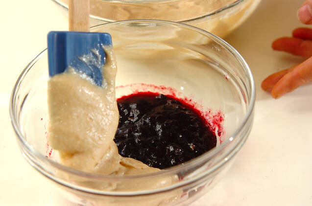 ブルーベリーのマーブルパウンドケーキ（卵・乳製品不使用）の作り方の手順7