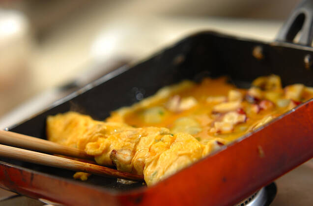 タコ焼き風卵焼きの作り方の手順3