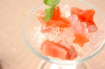 スイカのきらきらゼリー寄せ