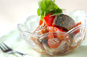 アジとトマトのナムル