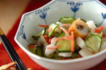 長芋と紅ショウガの和え物