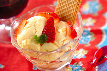 バニラアイスのコーヒーリキュールがけ