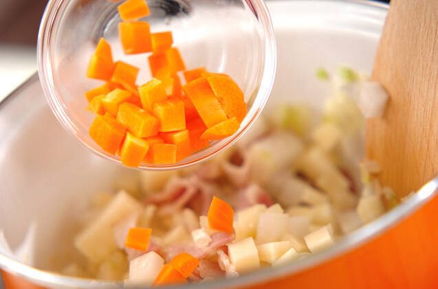 ベーコンの白いスープの作り方の手順6