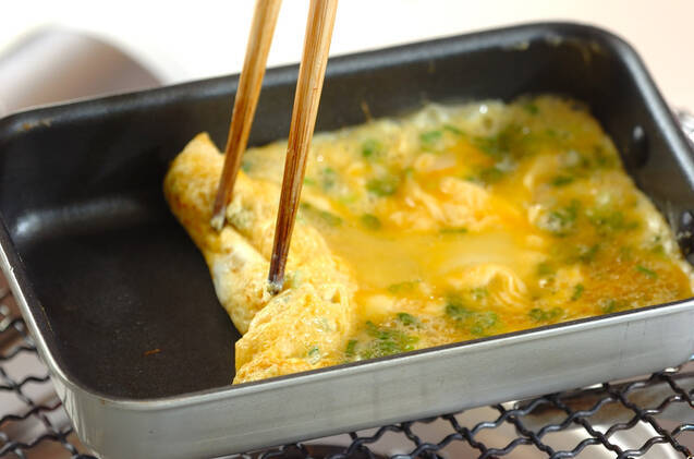 麺つゆで卵焼きの作り方の手順2