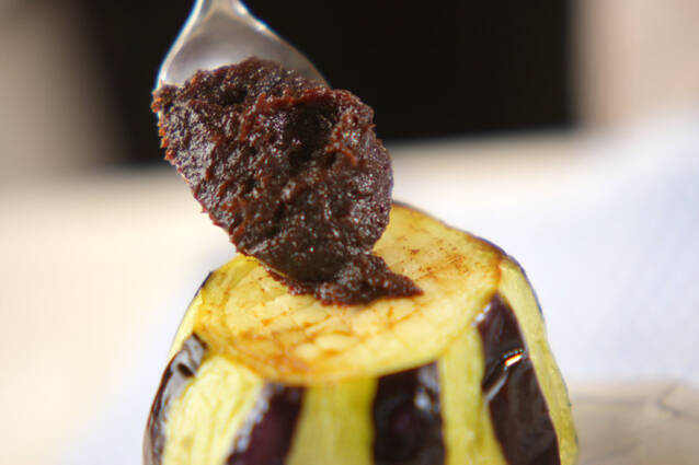 加茂ナスの赤みそ田楽の作り方の手順5