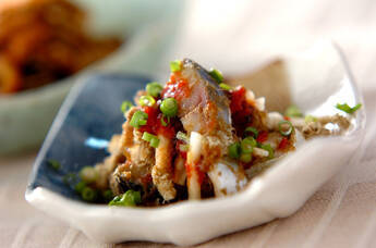 シメサバのさっぱり梅昆布和え