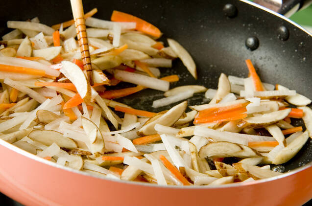 ゴボウのＳＰ炒めの作り方の手順2