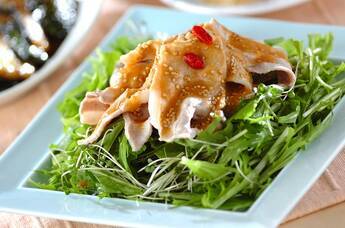 野菜たっぷりみそだれ豚しゃぶ