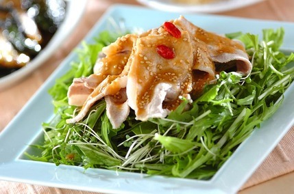 野菜たっぷりみそだれ豚しゃぶ