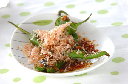 万願寺唐辛子の網焼き