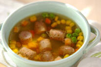 ハーブソーセージのスープ
