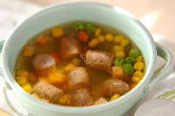 ハーブソーセージのスープ