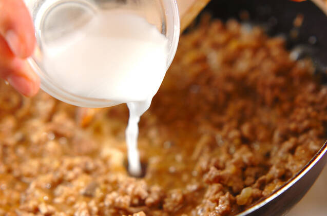 レンジ豆腐の肉みそがけの作り方の手順2