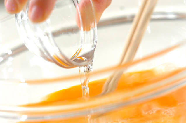 ニラの韓国風卵焼きの作り方の手順3