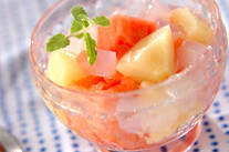 スイカのフルーツポンチ