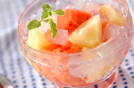 スイカのフルーツポンチ