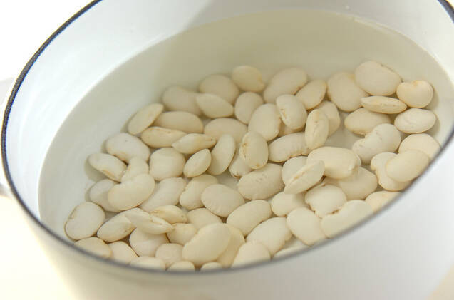白花豆(白インゲン豆)の甘煮の作り方の手順1